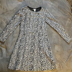 H&M Long Sleeved Cow Print Dress